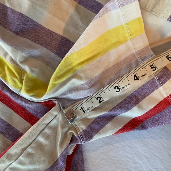 Chino By Anthropologie Relaxed Striped Shorts Size 27 - Picture 7 of 8